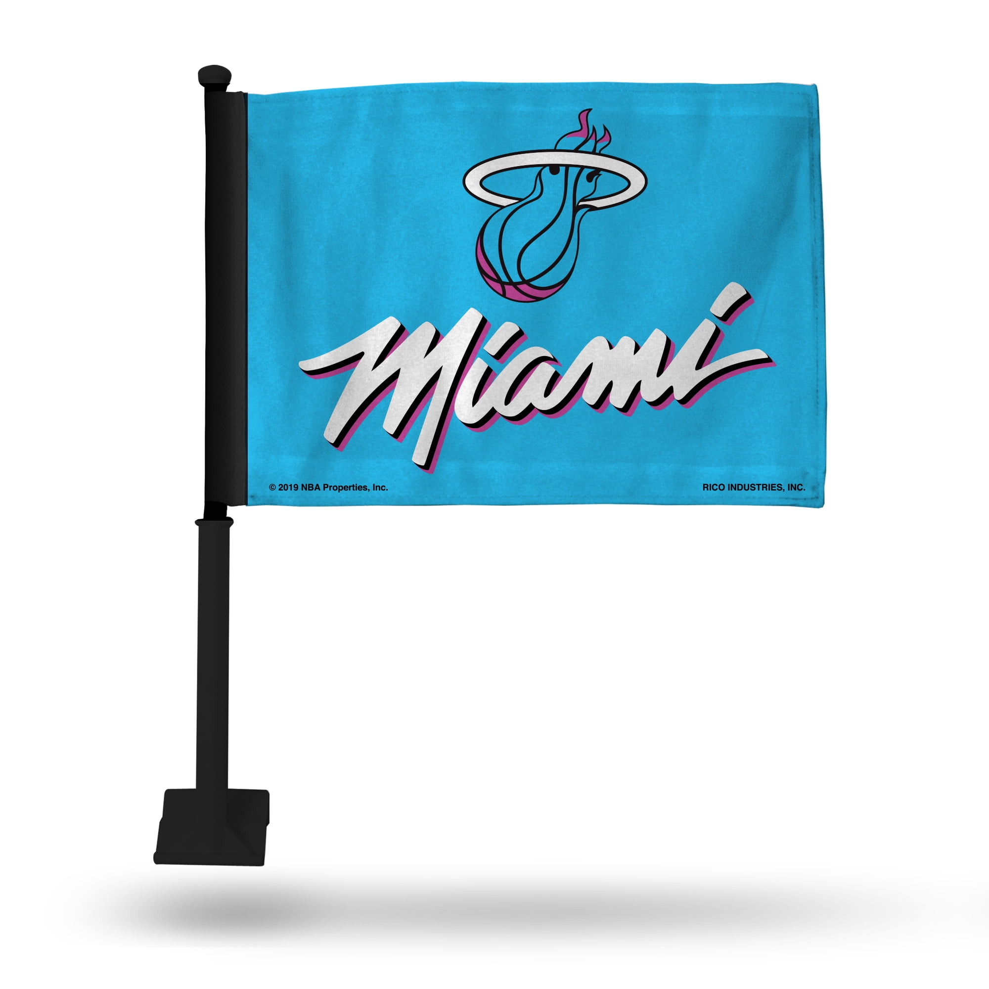 Rico Industries Miami Basketball Double Sided Car Flag - 16