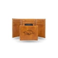 thumbnail image 1 of Rico Industries NCAA  Arkansas Razorbacks Brown Laser Engraved Tri-Fold Wallet - Men's Accessory, 1 of 6