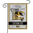 Rico Industries NCAA Country Plaid Design Personalized Garden Flag