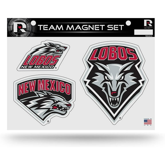 University of New Mexico Lobos Multi Magnet Sheet Shape Cut 8x11 Inch