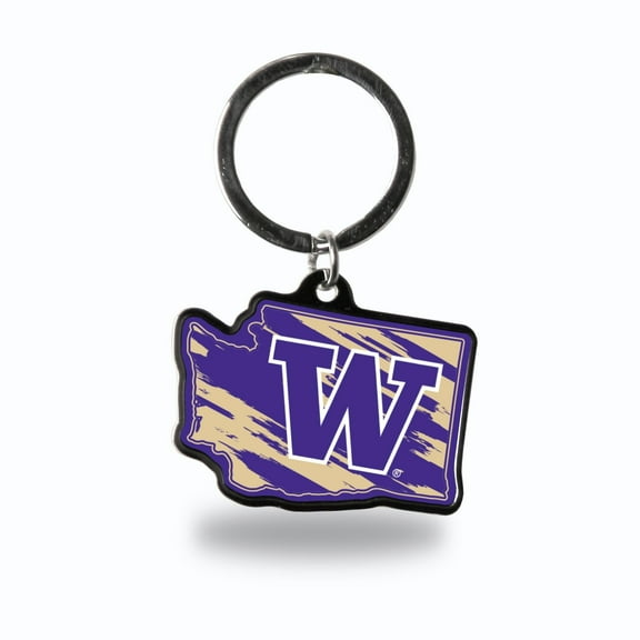 Rico Industries NCAA Washington Huskies State Shape Keychain