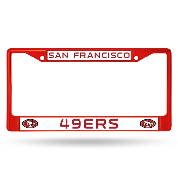 Rico Industries - NFL Color License Plate Frame, San Francisco 49ers