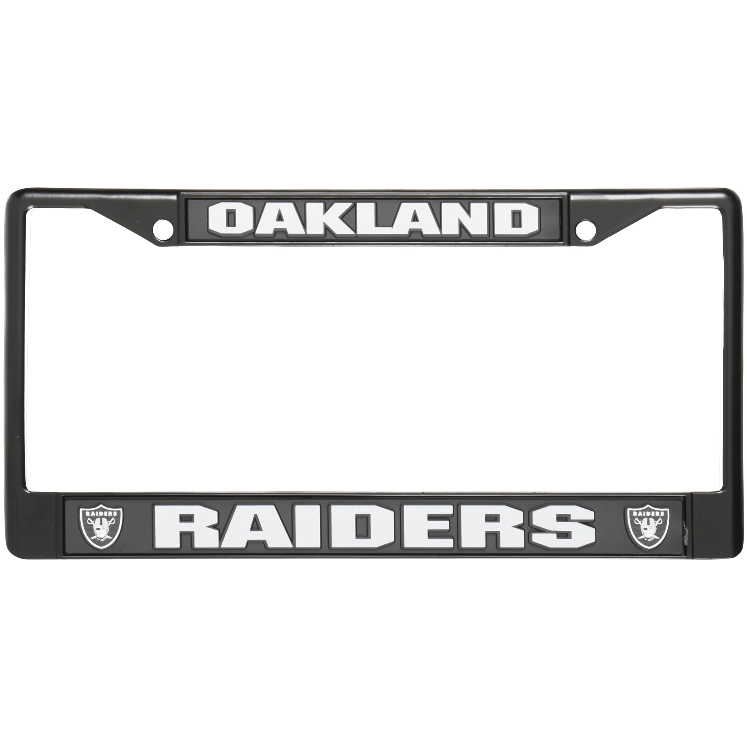 Rico Industries NFL Football Las Vegas Raiders Personalized/Custom 12 x 6  Chrome All Over Automotive License Plate Frame for Car/Truck/SUV