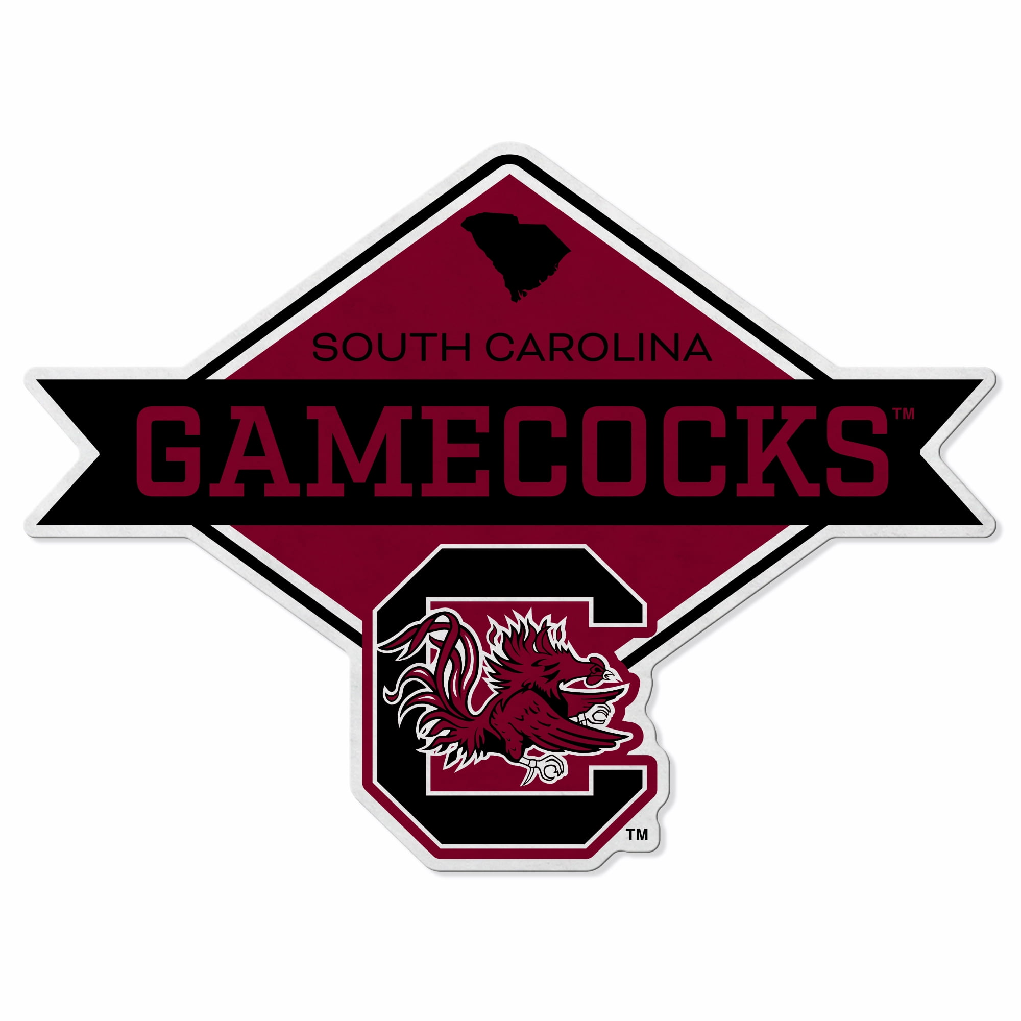 Fanmats Louisiana-Lafayette Ragin' Cajuns Team State Shape Decal Sticker - Durable Vinyl For Cars, Laptops, Coolers