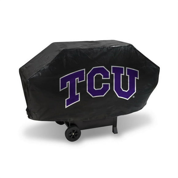 Rico Industries TCU Horned Frogs Deluxe Vinyl Grill Cover - 68" Wide/Heavy Duty/Hook and Loop Straps