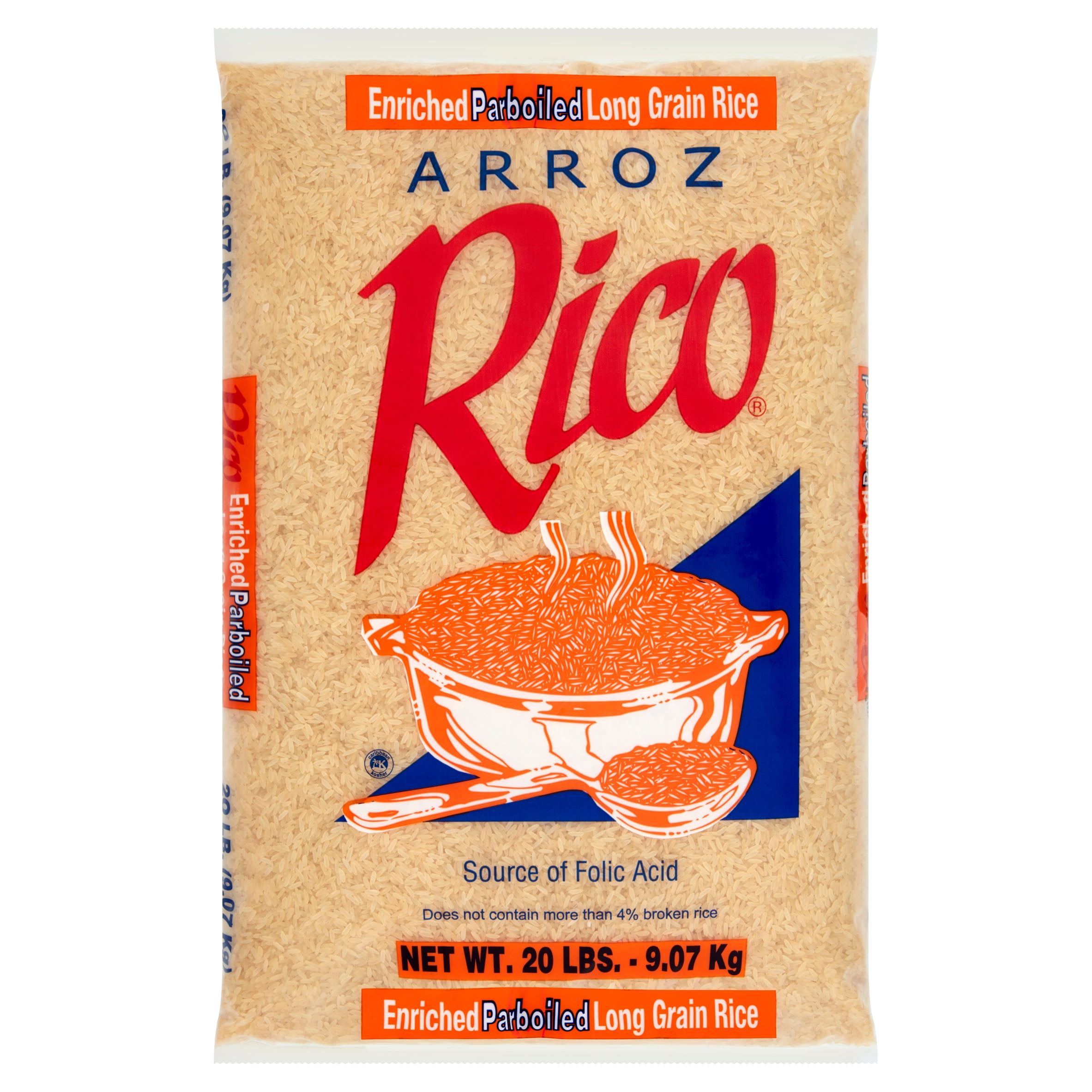 Rico Long Grain Rice, 20 lbs Gluten Free