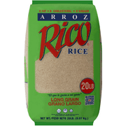 Rico Long Grain Rice, 20 lbs, No Allergens Contained