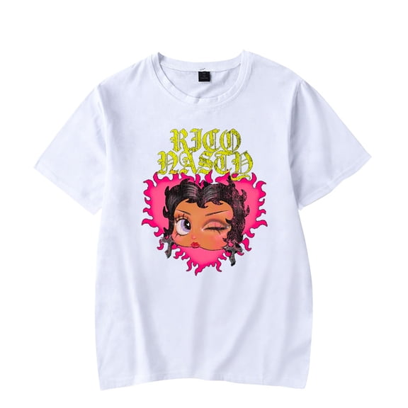 Rico Nasty Rico Boop T-shirts Merch Women Men Clothes Trend Casual Short Sleeve Top