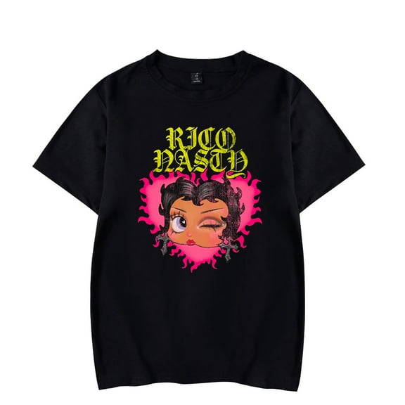 Rico Nasty Rico Boop T-shirts Merch Women Men Clothes Trend Casual Short Sleeve Top