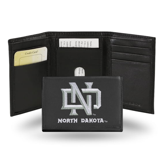 Rico North Dakota Fighting Hawks Embroidered Tri-Fold Wallet