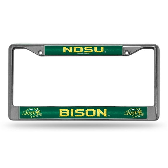 Rico North Dakota State Bisons Glitter Chrome License Plate Frame