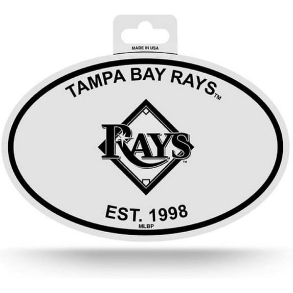 Rico OVB6601-Rays Black and White Oval Sticker