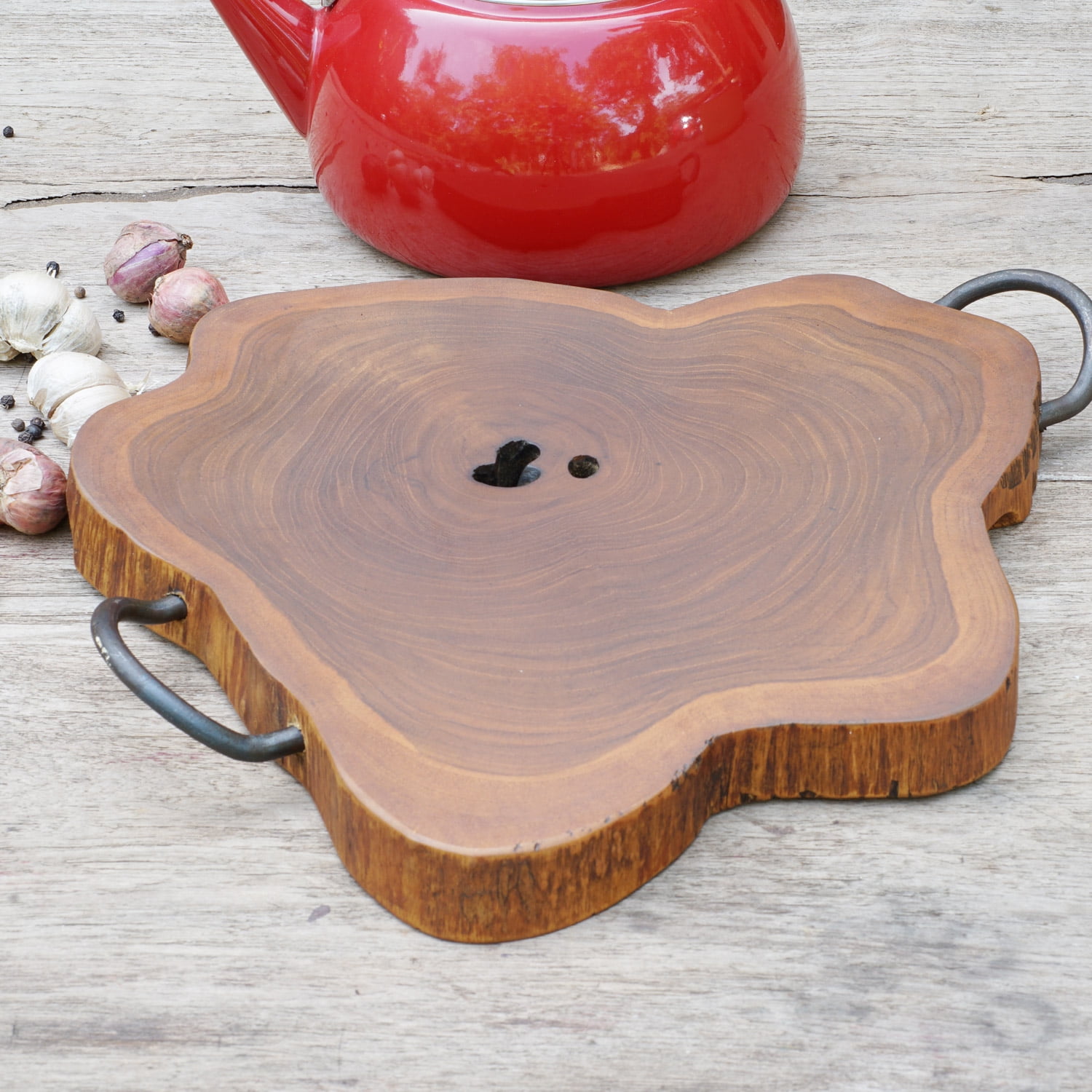 Rico & Plato Amla Teak Trivet - Thumbnail 4