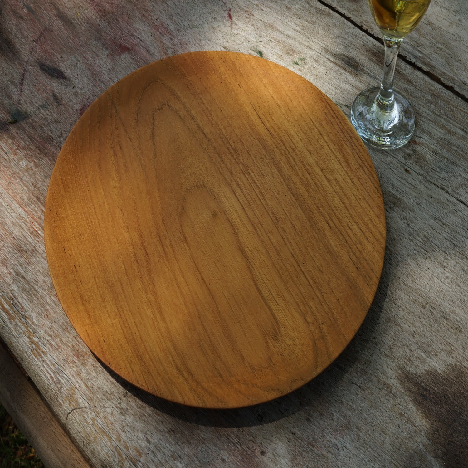 Rico & Plato Bourgogne Small Teak Plate (Set of 2)