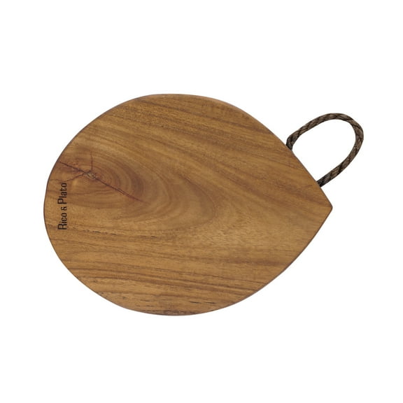 Rico & Plato Limone Teak Cutting Board/Serving Platter | 13" L x 7 2/7" W x 3/5" H