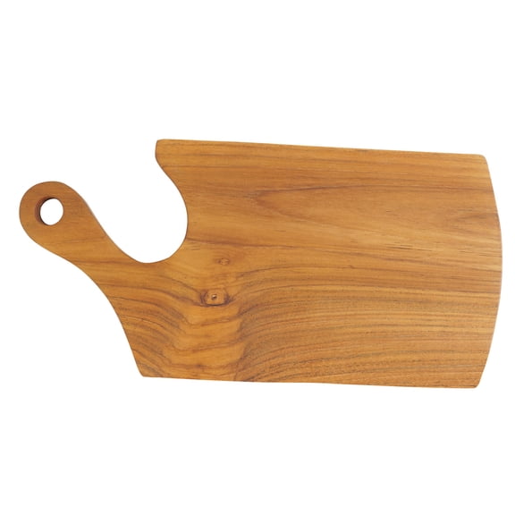 Rico & Plato Saffron Teak Cutting Board/Serving Platter | 14 1/2" L x 7" W x 5/8" H