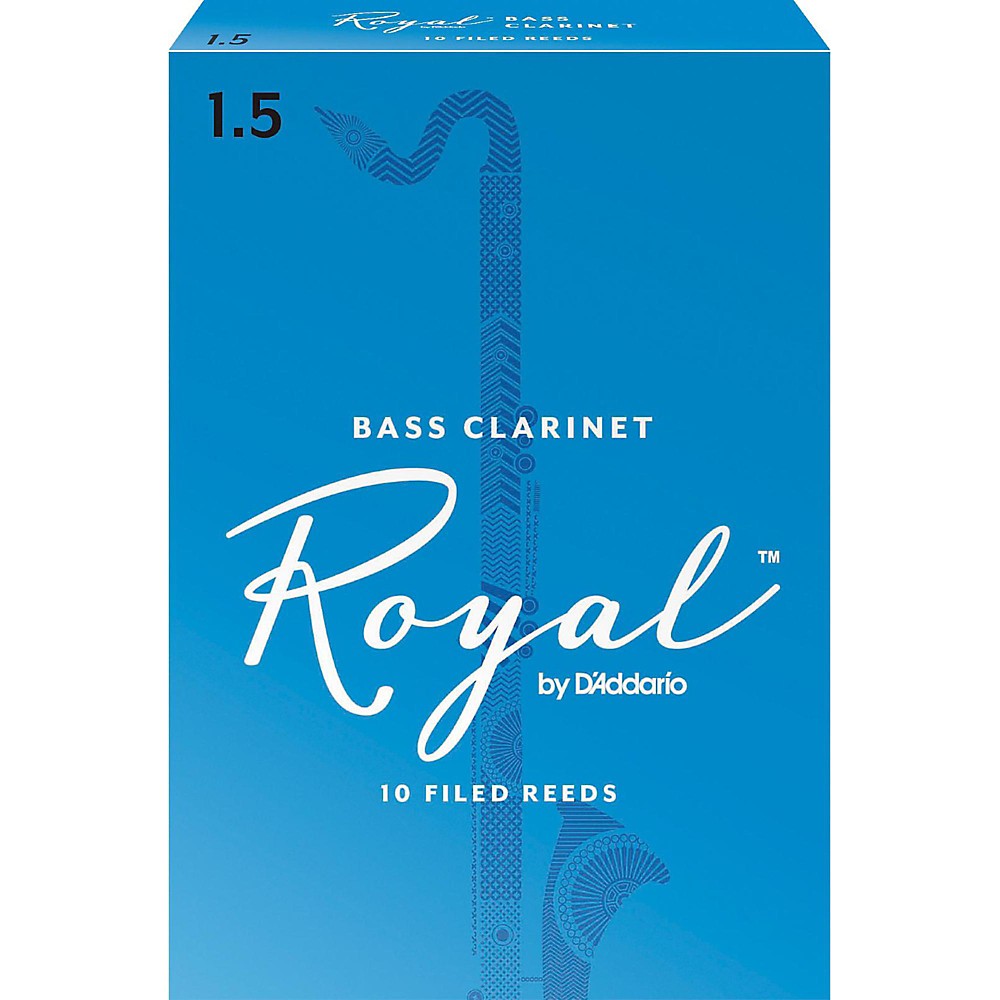 Rico Royal Bass Clarinet Reeds, Box of 10 Strength 1.5