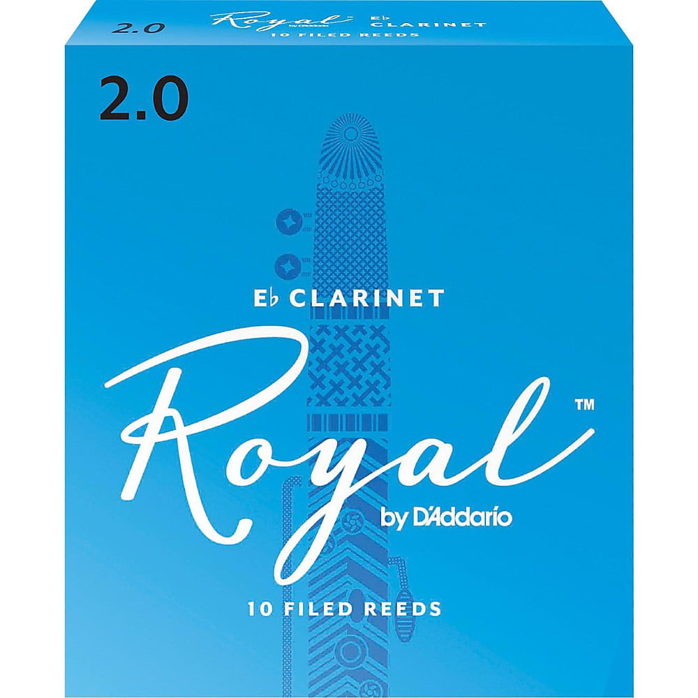 Royal by D'Addario Eb Clarinet Reeds, Strength 2.0, 10-pack