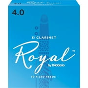 Rico Royal Eb Clarinet Reeds, Box of 10 Strength 4