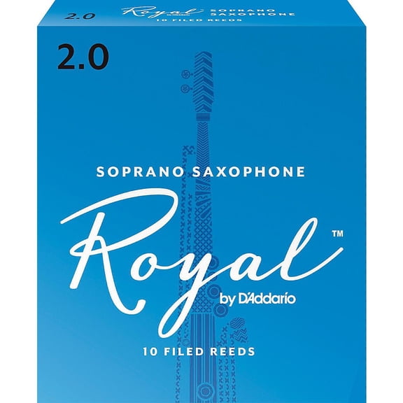 Rico Royal Soprano Saxophone Reeds, Box of 10 Strength 2