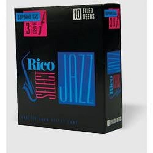 Rico Select Jazz Soprano Saxophone Reeds, Filed, Strength 4 Strength Hard, 10-pack