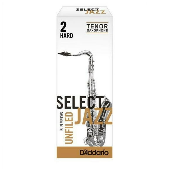 Rico Select Jazz Tenor Saxophone Reeds, Filed, Strength 4 Strength Hard, 5-pack