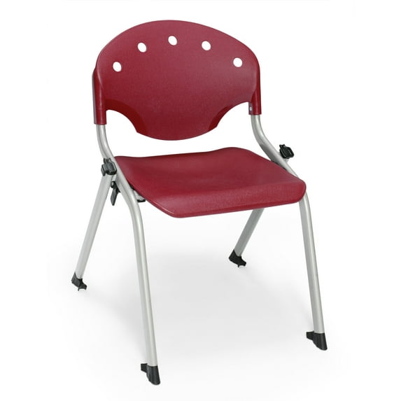 OFM Rico 14" Student Stacking Chair in Burgundy