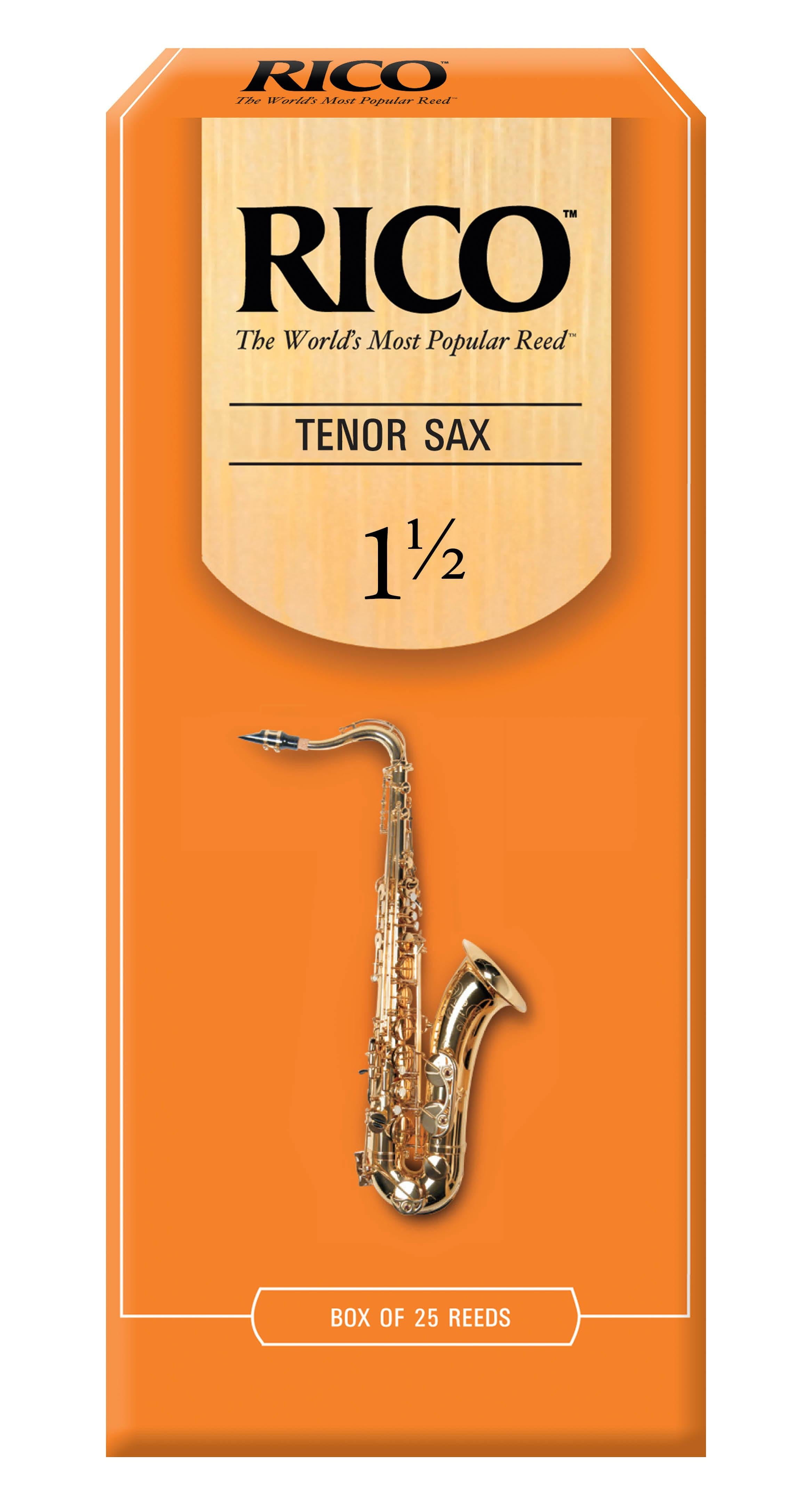 Rico Tenor Saxophone Reeds, Box of 25 Strength 1.5