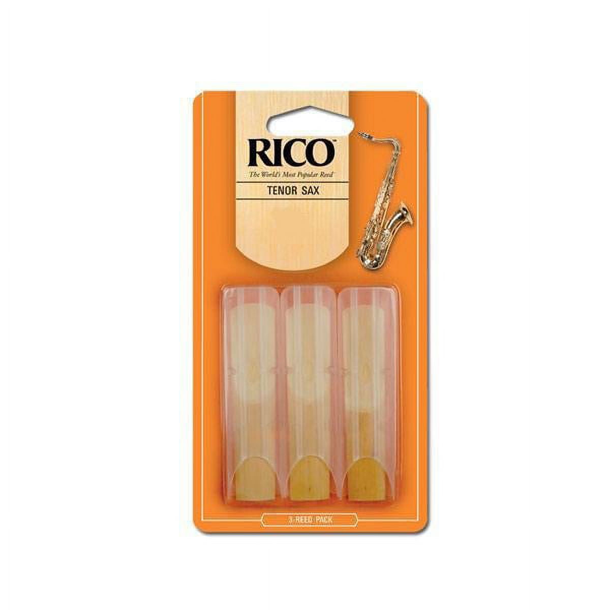 Saxaphone Reeds Rico Rico Tenor Saxophone Reeds, Box of 3 Strength 3.5 - Walmart.com