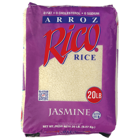 Rico Thai Jasmine Rice 20 lb Low Fat Cholesterol Free Made in Puerto Rico