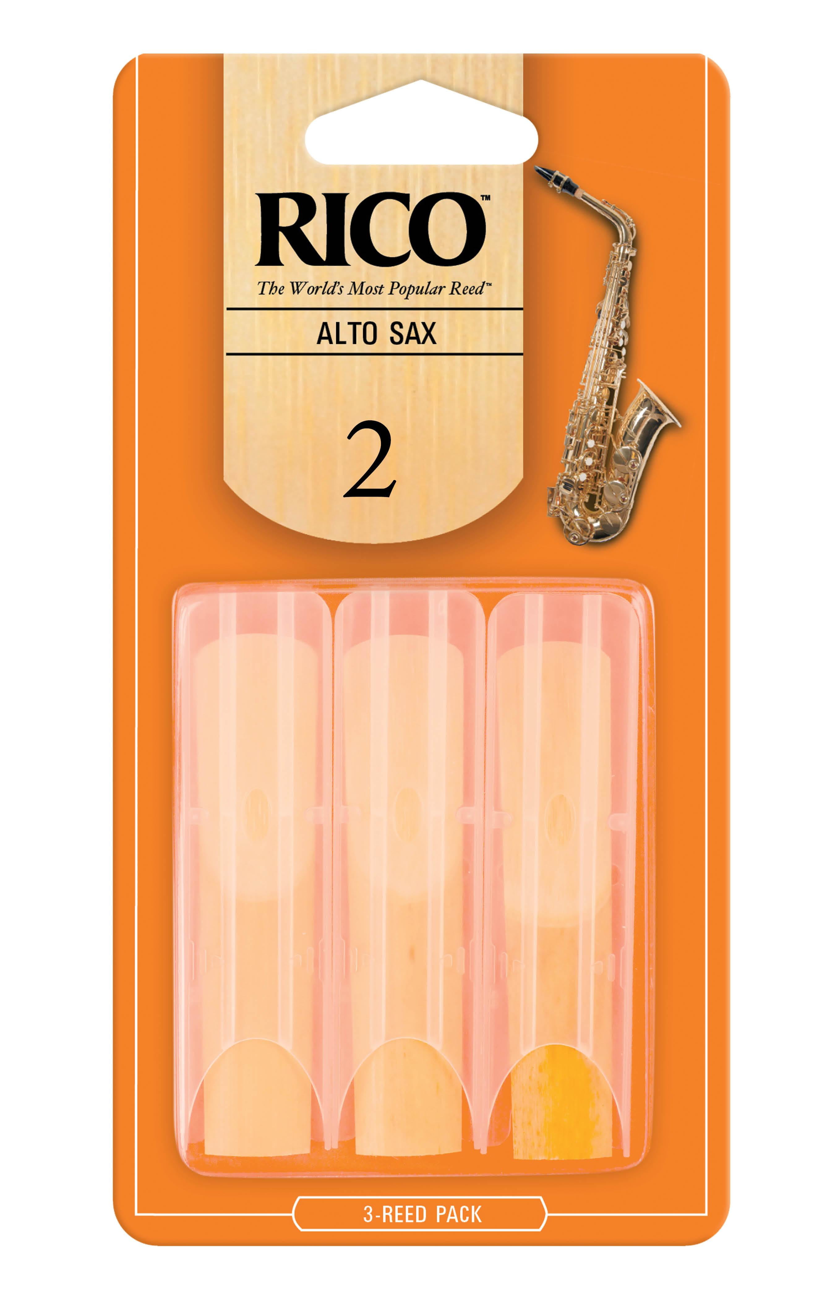 Rico by D Addario Alto Sax Reeds Strength 2 3 pack Walmart