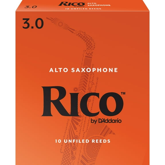 Rico by D'Addario Alto Sax Reeds, Strength 3, 10-pack