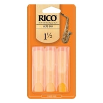 Rico by D'Addario Alto Sax Woodwind Reeds, Strength 1.5, 3-pack