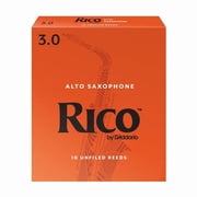 Rico by DAddario Alto Sax Woodwind Reeds Thinner Vamp Cut for Ease of Play, Strength 4, 1.28 oz,10-Pack