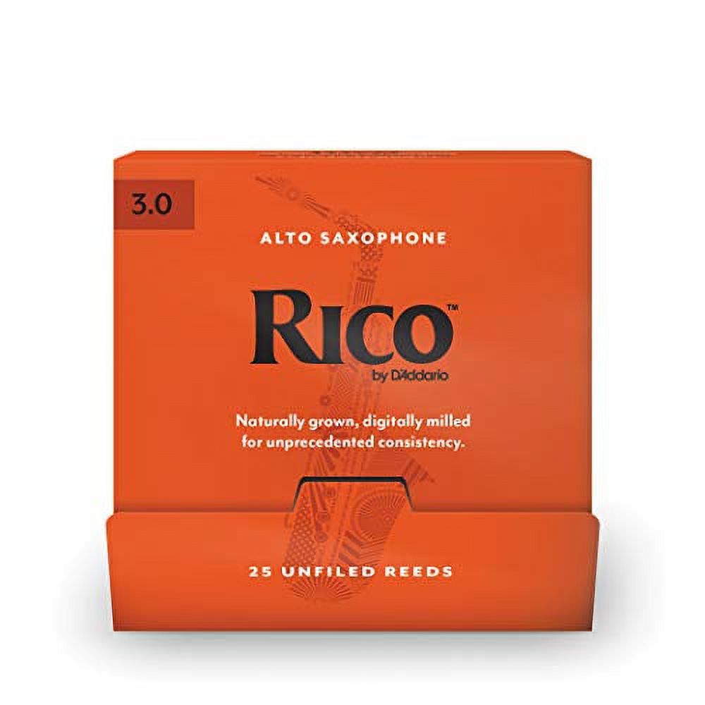 Rico by D'Addario Alto Saxophone Reeds 3.0, 25-Count Single Reeds