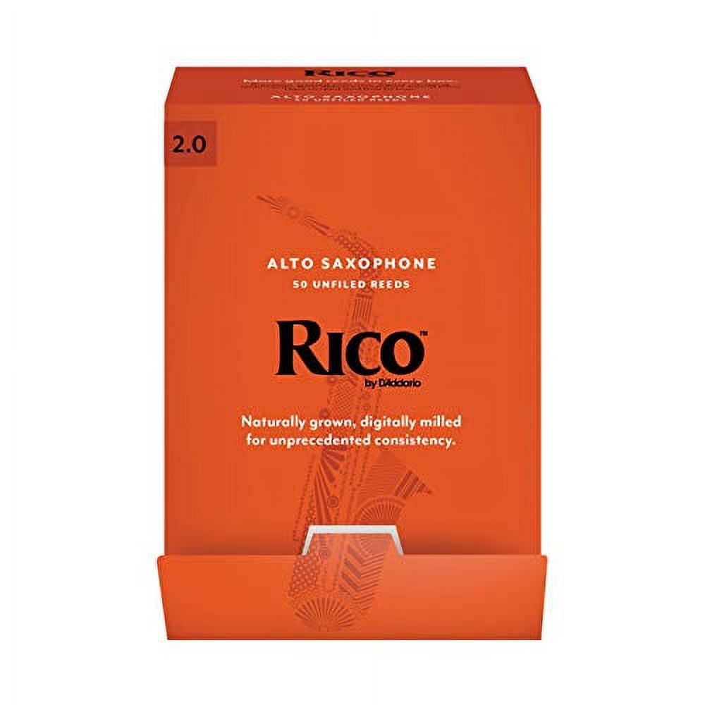 Rico by D'Addario Alto Saxophone Reeds, Strength 2.0, 50-pack