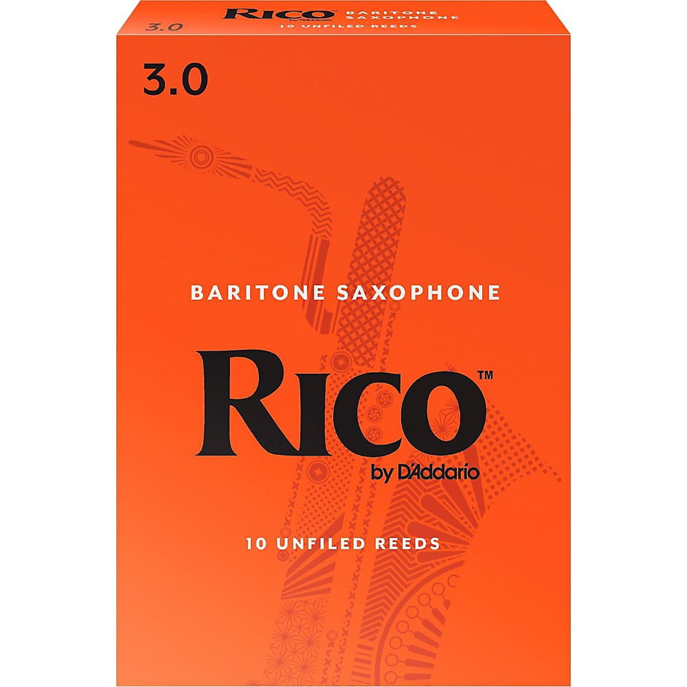 Rico by D'Addario Baritone Sax Reeds, Strength 3, 10-pack