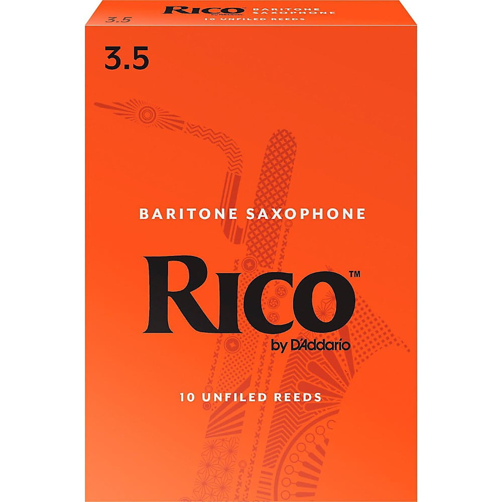 Rico by D'Addario Baritone Sax Reeds, Strength 3.5, 10-pack