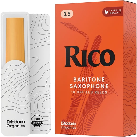 Rico by D'Addario Baritone Sax Reeds, Strength 3.5, 10-pack