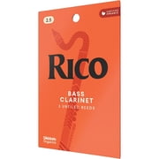 Rico by DAddario Bass Clarinet Reeds, Strength 2.5, 3 Pack