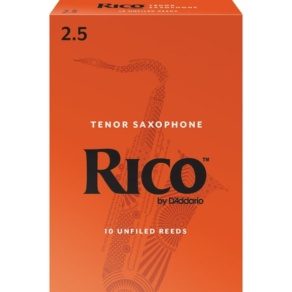 Rico by D'Addario Tenor Sax Reeds, Strength 2.5, 10-pack