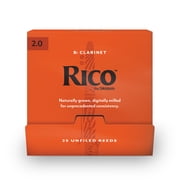Rico by Daddario Bb Clarinet Reeds Unfiled - 25-Count Individually-Sealed Reeds