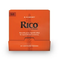 Rico by D'addario Bb Clarinet Reeds Unfiled - 25-Count Individually-Sealed Reeds