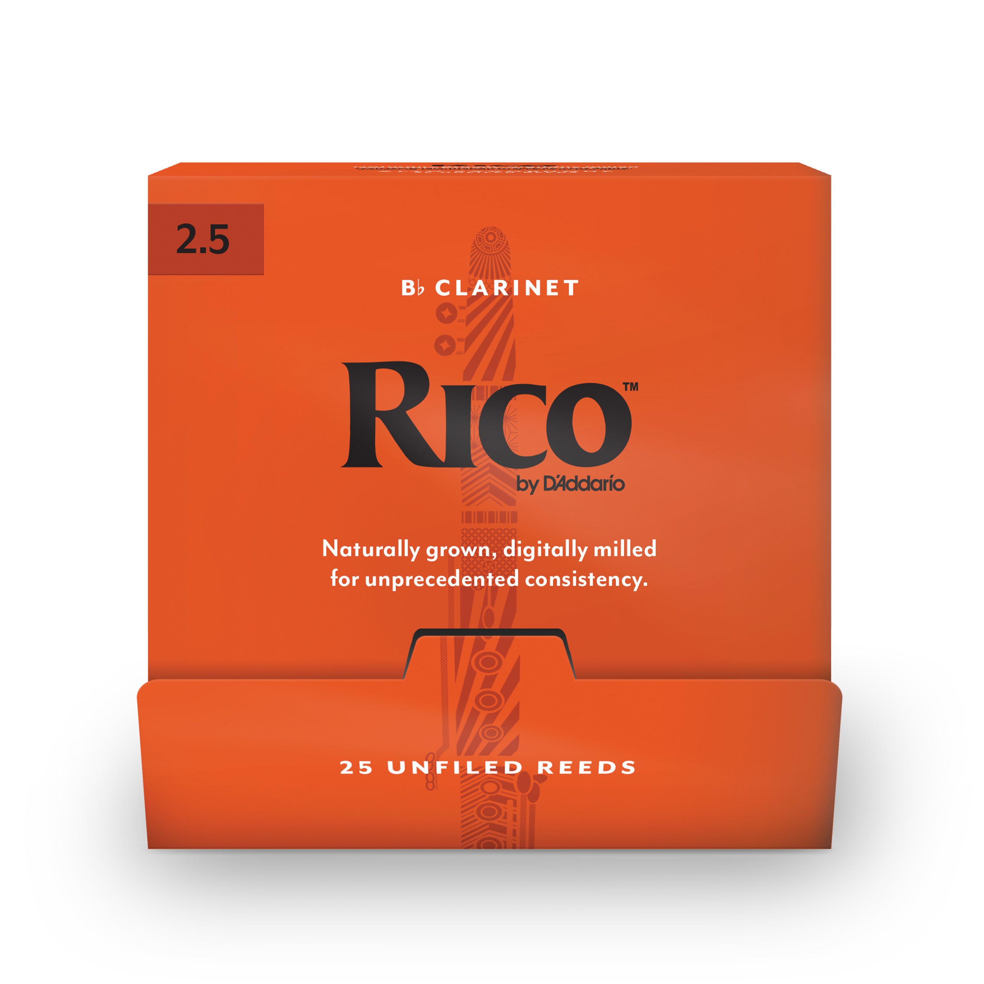 Rice Reeds Rico by D'addario Bb Clarinet Reeds Unfiled - 25-Count Individually ...