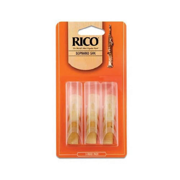 Rico by D'Addario Soprano Sax Reeds, Strength 1.5, 3-pack