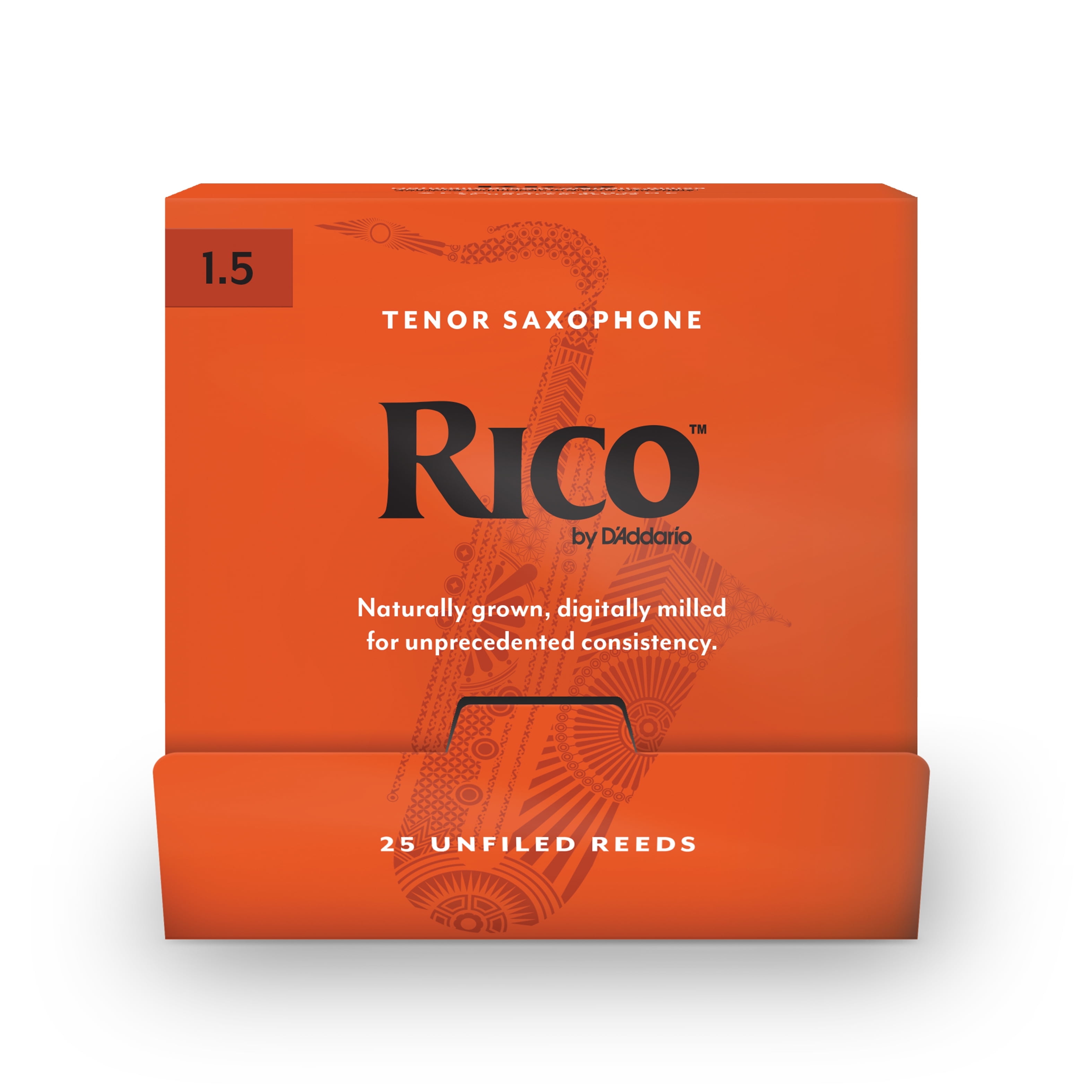 Rico by D'Addario Tenor Saxophone Reeds 2.0, 25-Count Single Reeds