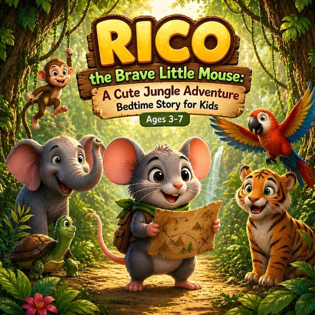 Rico the Brave Little Mouse: A Cute Jungle Adventure Story: A Heartwarming Bedtime Story for Kids Ages 3-7 About Bravery, (Paperback)