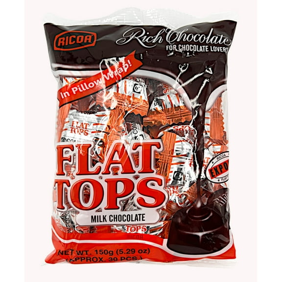 Ricoa Flat Tops Milk Chocolate Pack of 2