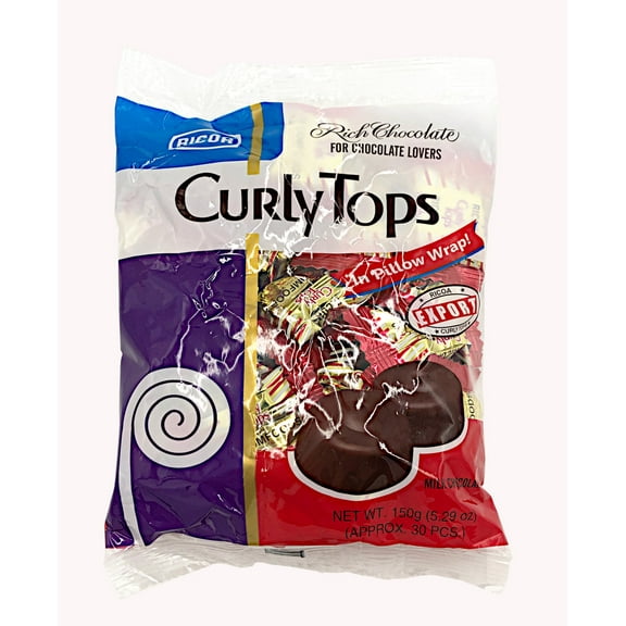 Ricoa Rich Chocolate Curly Tops Candy Pack of 3
