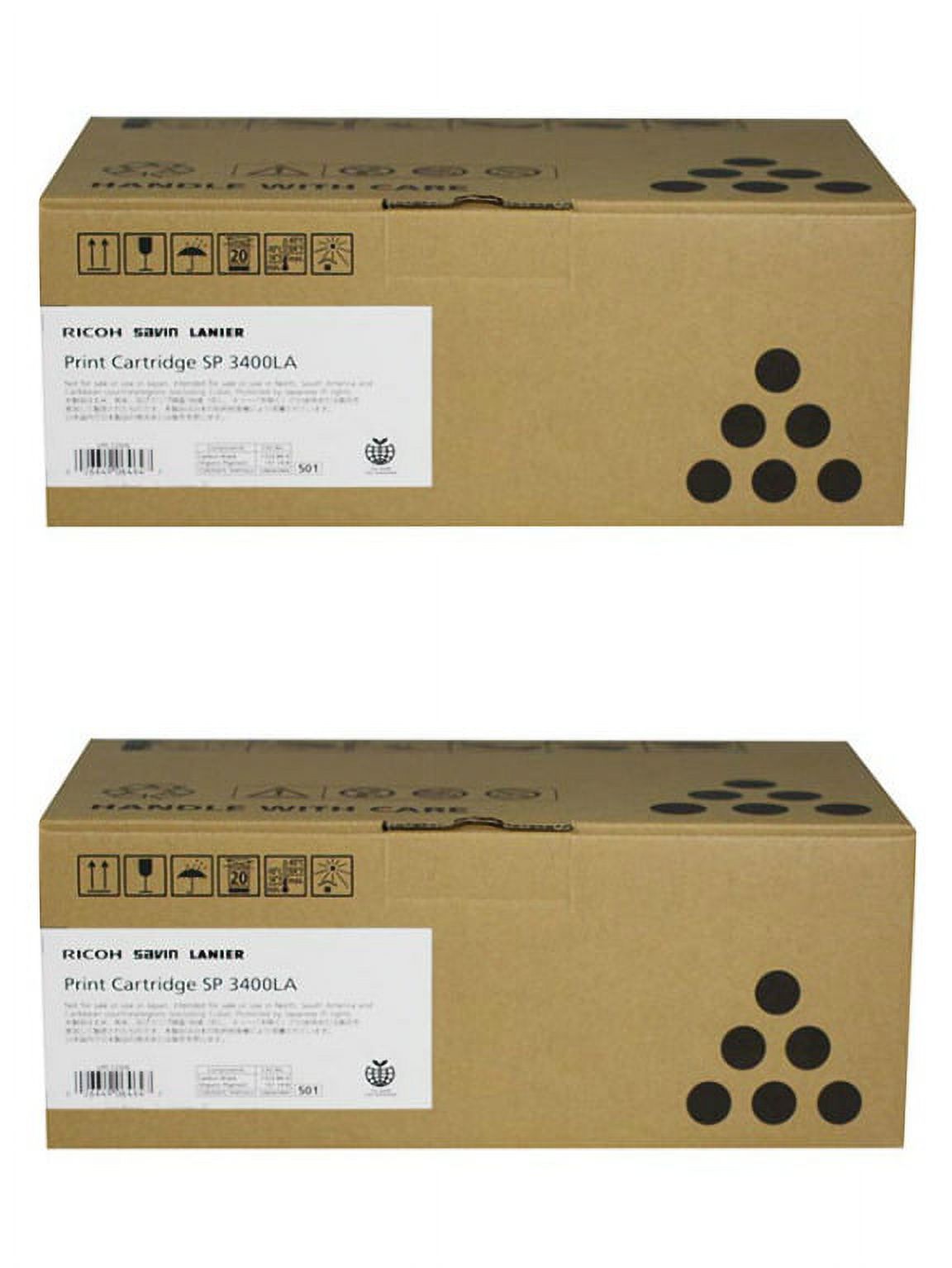 Ricoh 406464 Black Toner Cartridge 2-Pack for Aficio SP 3400, 3410, 3500, 3510 - image 1 of 2